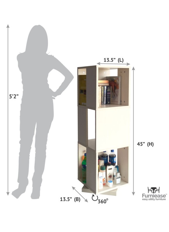 Book & Display Shelf, Storage Shelf Revolving, 