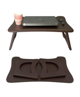 Foldable Wooden Laptop Desk Lapdesk for Bed