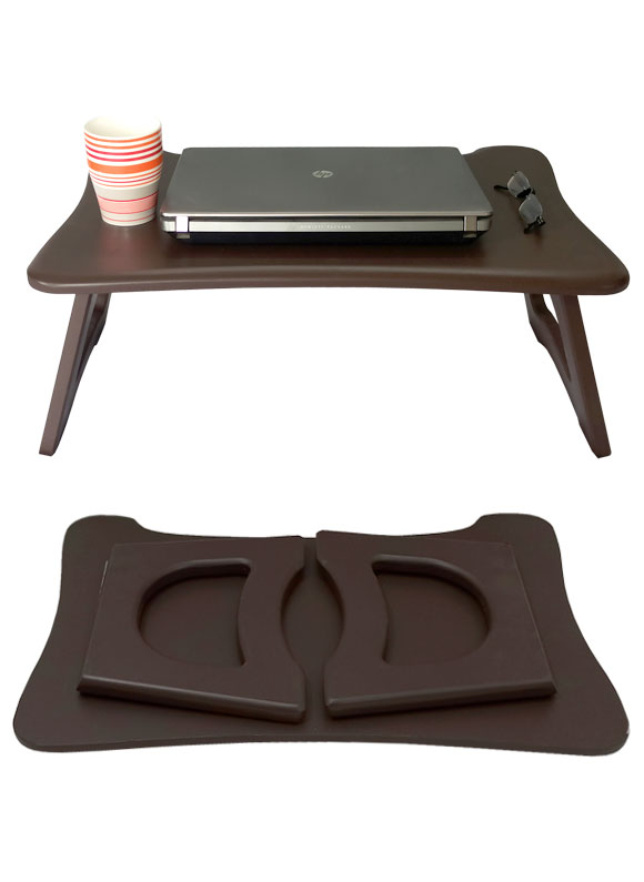 Foldable Wooden Laptop Desk Lapdesk for Bed